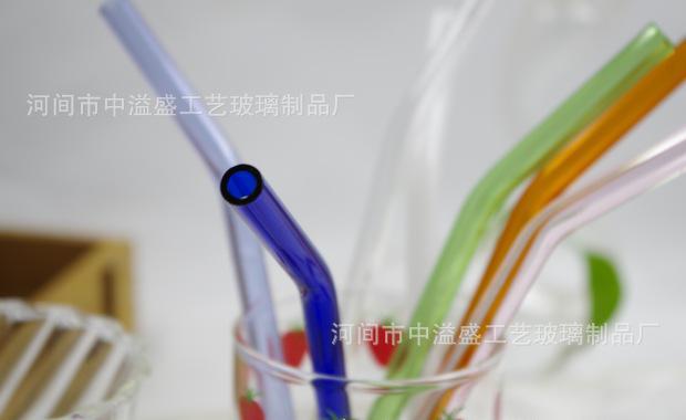 厂家耐高温高加厚 高硼硅彩色玻璃吸管各种尺寸支持定做