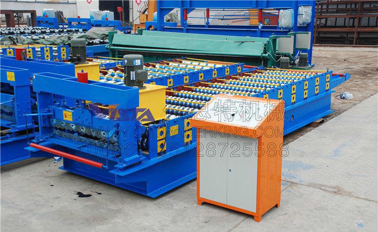 单层钢板压瓦机滚压字母 梯形铁皮围栏板加工机械 新疆哪里卖的