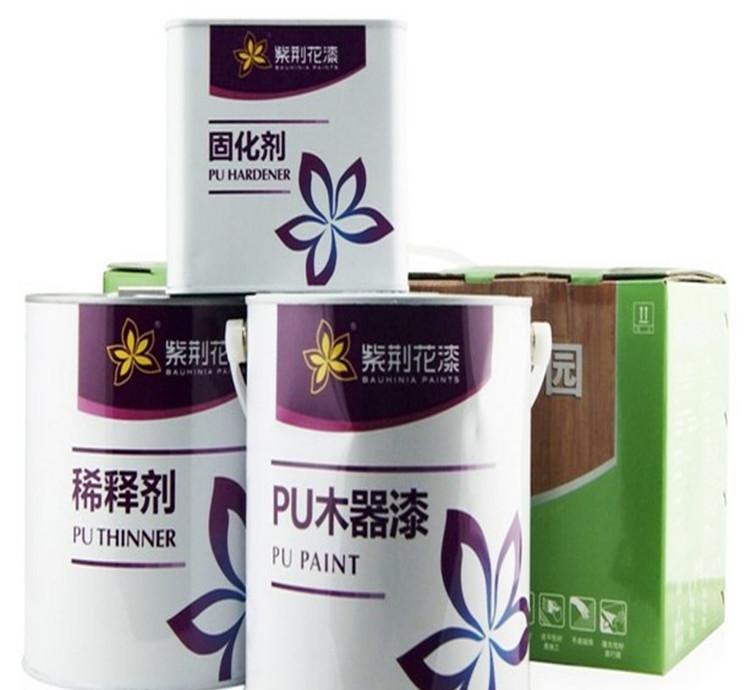 批发销售紫荆花pu聚酯透明底漆 低味环保耐黄变5kg套装木器