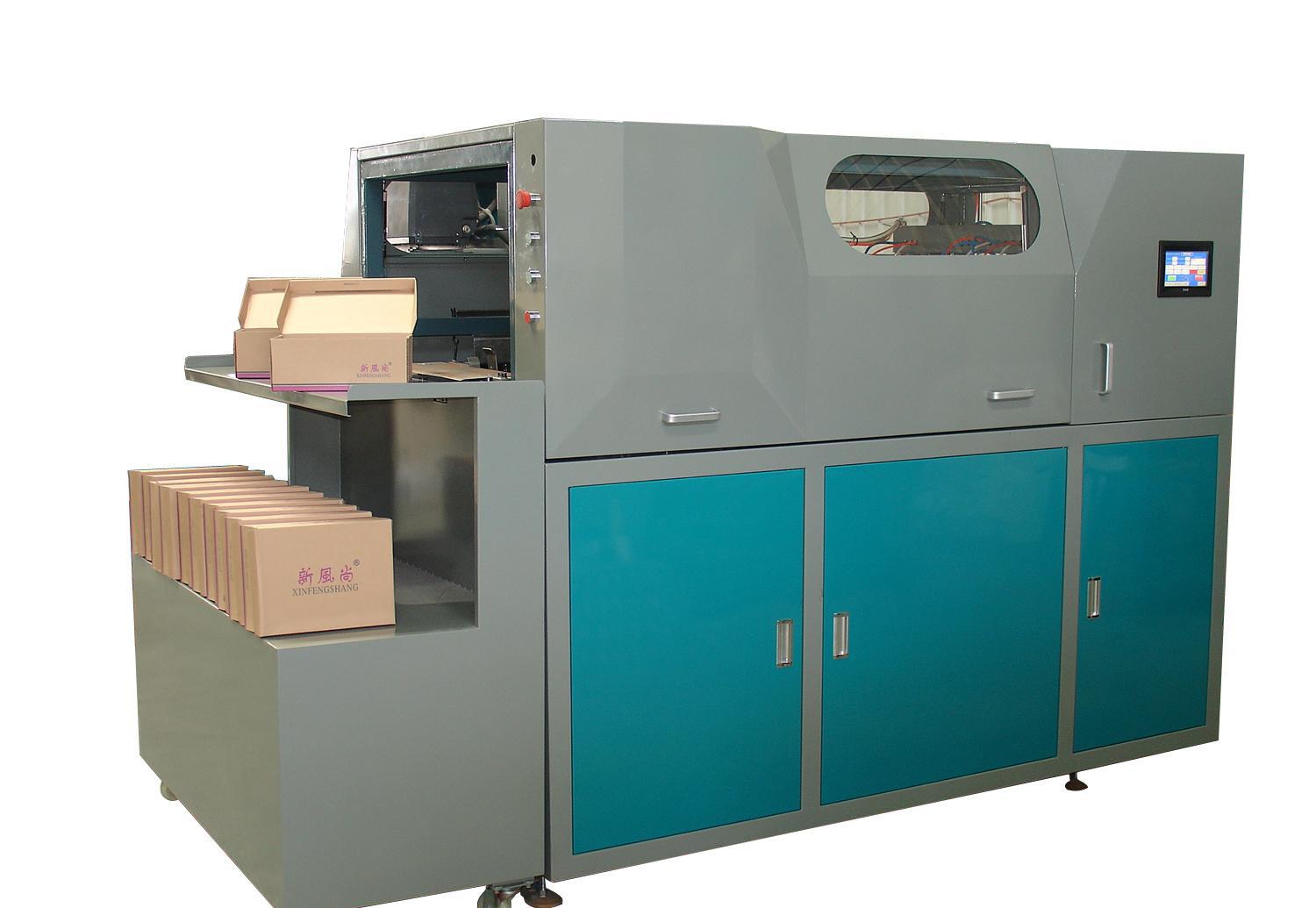 专业生产全自动连体盖鞋盒糊盒机 全自动连体纸盒盒糊盒机