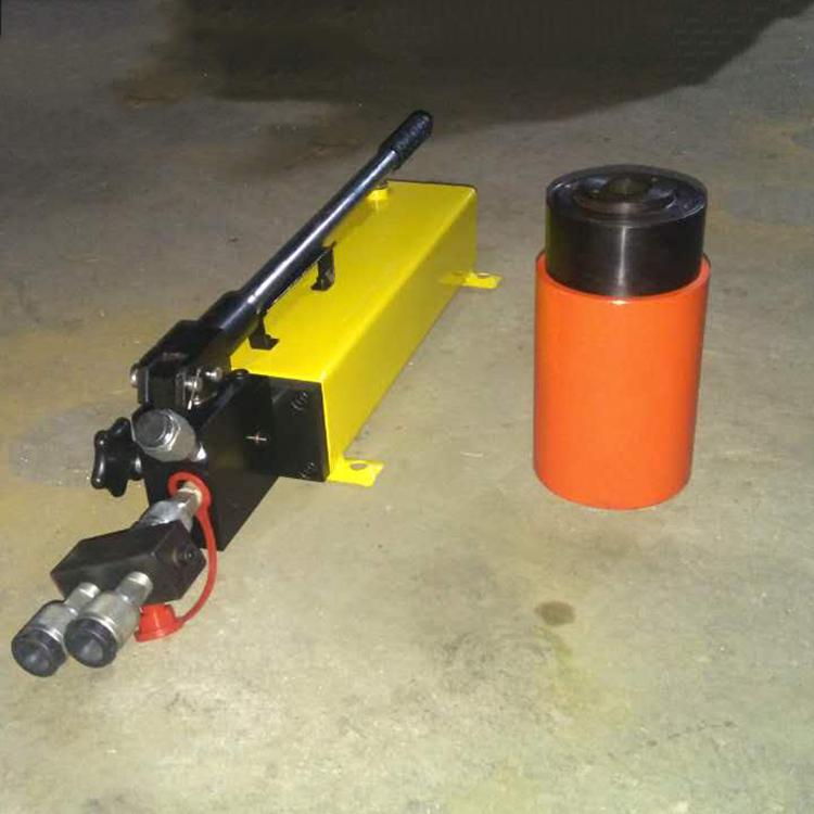 天宇20Ton/30/60/100T定做加长手动泵 液压分离式千斤顶 中空液压油缸