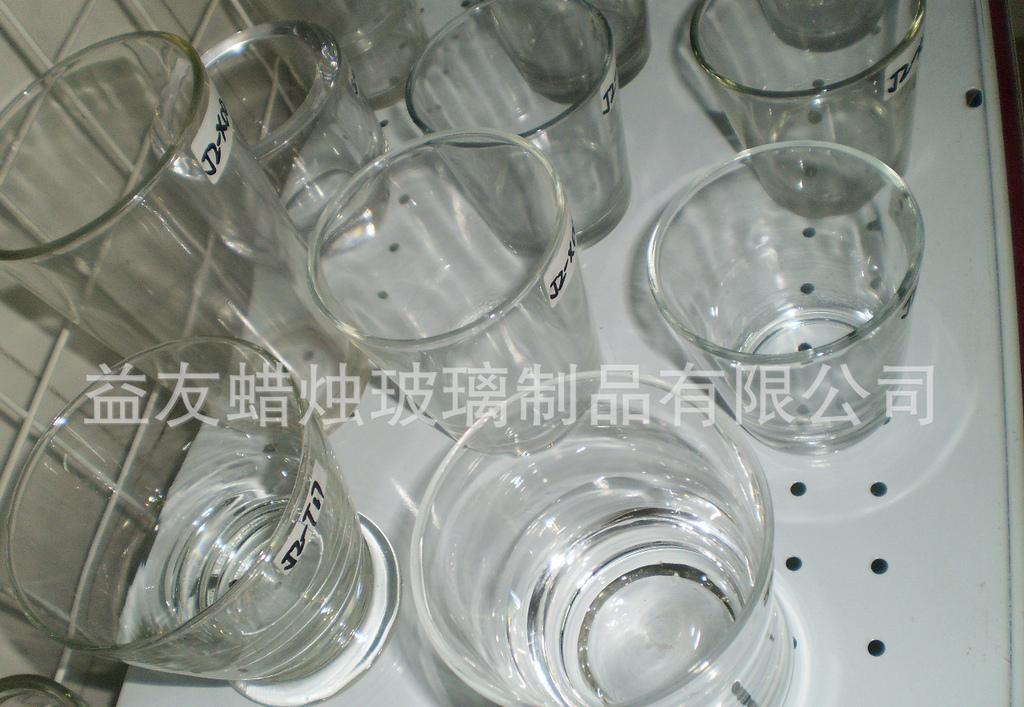 杯子，玻璃杯，清光玻璃杯，透明玻璃杯，灌蜡压制玻璃烛台