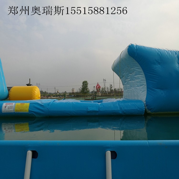 供应奥瑞斯2016爆款产品 儿童水世界  充气水滑梯 可移动支架泳池 厂家直销 支架水池