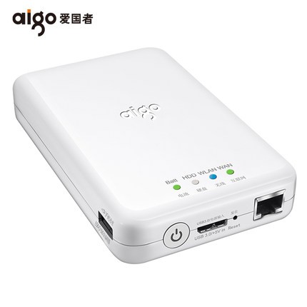 Aigo/爱国者移动伴侣PB726S无线移动硬盘移动电源充电宝wifi路由器