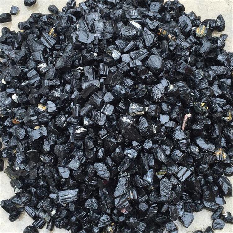 石茂厂家直销 床垫枕头填充电气石 电气石原石颗粒 新疆黑色单晶体电气石