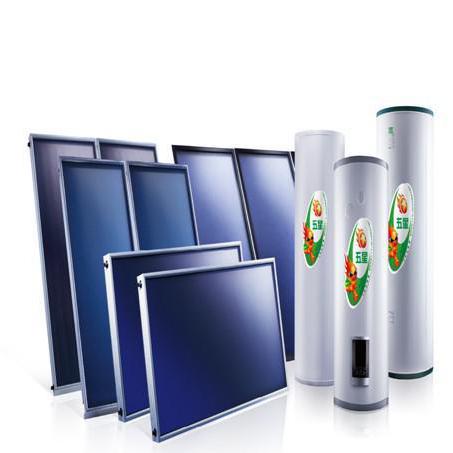 五星太阳能热水工程  光热平板集热器   太阳能热水器