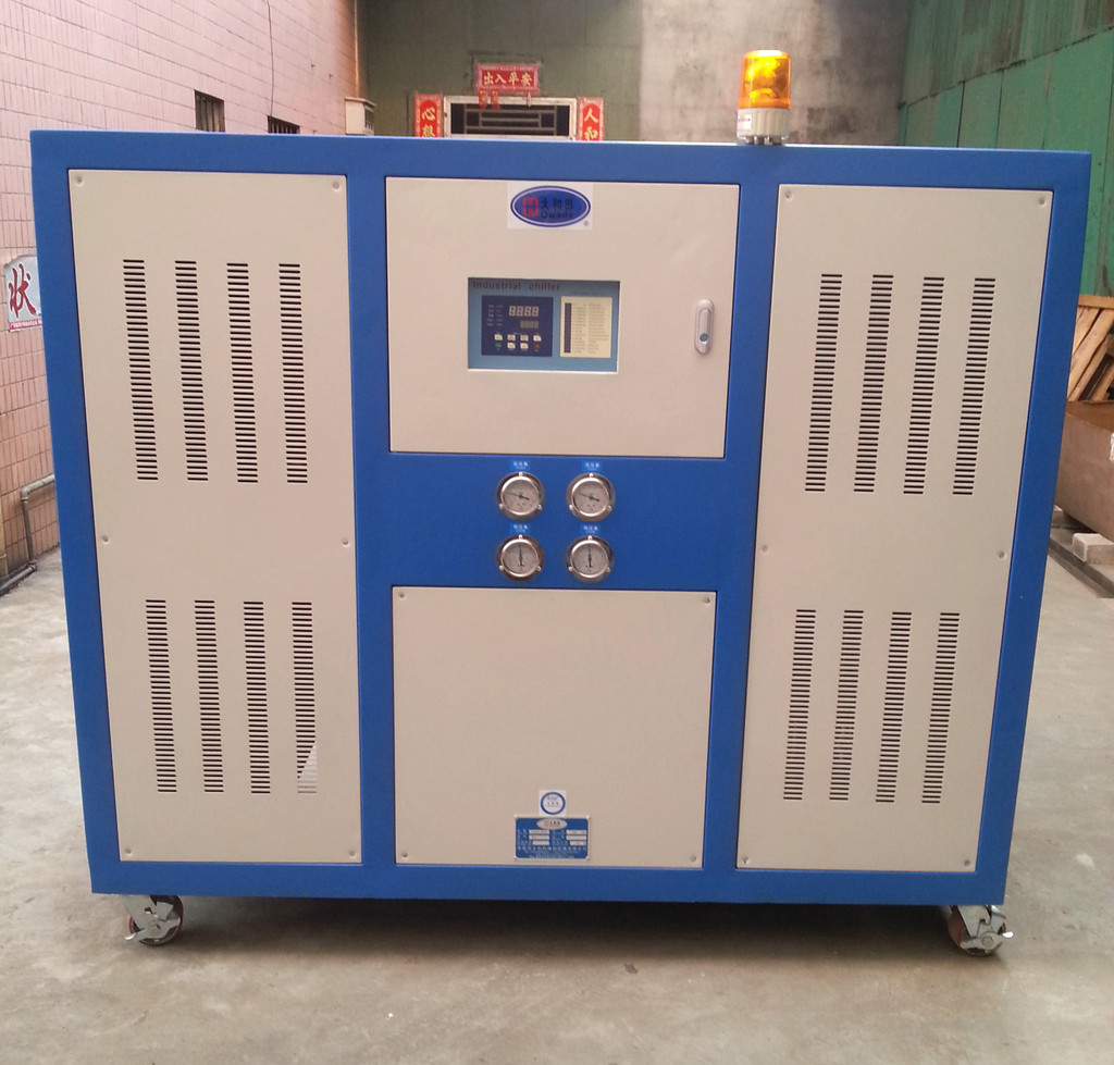 供应真空镀膜冷水机 镀膜玻璃生产冰水机 20HP水冷式冷水机 大和田牌DHT-020W冰水机